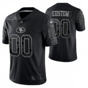Wholesale Cheap Men's San Francisco 49ers ACTIVE PLAYER Custom Black Reflective Limited Stitched Football Jersey