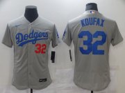 Wholesale Cheap Men Los Angeles Dodgers 32 Koufax Grey Elite 2021 Nike MLB Jersey