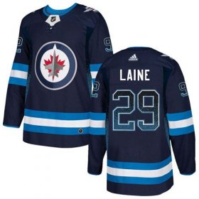 Wholesale Cheap Adidas Jets #29 Patrik Laine Navy Blue Home Authentic Drift Fashion Stitched NHL Jersey