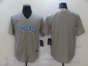 Wholesale Cheap Men Chicago Cubs Blank Grey Game Nike MLB Jerseys