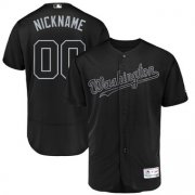 Wholesale Cheap Washington Nationals Majestic 2019 Players' Weekend Flex Base Authentic Roster Custom Jersey Black