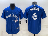 Wholesale Cheap Men's Toronto Blue Jays #6 Alek Manoah Royal Cool Base Stitched Jersey