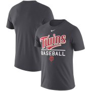 Wholesale Cheap Minnesota Twins Nike Wordmark Practice Performance T-Shirt Anthracite