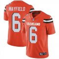 Wholesale Cheap Nike Browns #6 Baker Mayfield Orange Alternate Youth Stitched NFL Vapor Untouchable Limited Jersey
