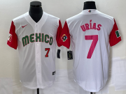 Wholesale Cheap Men's Mexico Baseball #7 Julio Urias Number 2023 White Red World Classic Stitched Jersey26