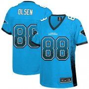 Wholesale Cheap Nike Panthers #88 Greg Olsen Blue Alternate Women's Stitched NFL Elite Drift Fashion Jersey