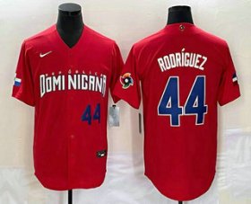Cheap Men\'s Dominican Republic Baseball #44 Julio Rodriguez Number 2023 Red World Classic Stitched Jersey