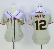Wholesale Cheap Giants #12 Joe Panik Grey Women's Road Stitched MLB Jersey