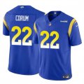 Cheap Men's Los Angeles Rams #22 Blake Corum Blue 2024 Draft F.U.S.E. Vapor Untouchable Football Stitched Jersey