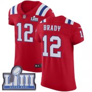 Wholesale Cheap Nike Patriots #12 Tom Brady Red Alternate Super Bowl LIII Bound Men's Stitched NFL Vapor Untouchable Elite Jersey