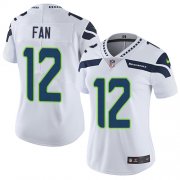 Wholesale Cheap Nike Seahawks #12 Fan White Women's Stitched NFL Vapor Untouchable Limited Jersey