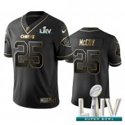 Wholesale Cheap Nike Chiefs #25 LeSean McCoy Black Golden Super Bowl LIV 2020 Limited Edition Stitched NFL Jersey