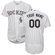 Wholesale Cheap Colorado Rockies Majestic Home Flex Base Authentic Collection Custom Jersey White