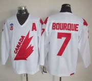 Wholesale Cheap Olympic 1991 CA. #7 Ray Bourque White CCM Throwback Stitched NHL Jersey