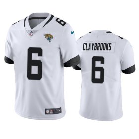Cheap Men\'s Jacksonville Jaguars #6 Chris Claybrooks White Vapor Untouchable Limited Stitched Jersey