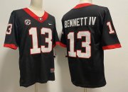 Wholesale Cheap Mens Georgia Bulldogs #13 Stetson Bennett IV 2022 Black alternate College Football Game Jersey