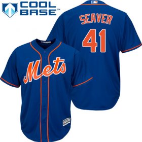Wholesale Cheap Mets #41 Tom Seaver Blue Cool Base Stitched Youth MLB Jersey