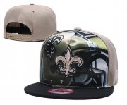 Wholesale Cheap Saints Team Logo Brown Black Adjustable Leather Hat TX