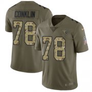 Wholesale Cheap Nike Titans #78 Jack Conklin Olive/Camo Men's Stitched NFL Limited 2017 Salute To Service Jersey