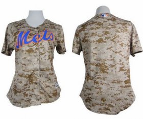 Wholesale Cheap Mets Blank Camo Women\'s Fashion Stitched MLB Jersey