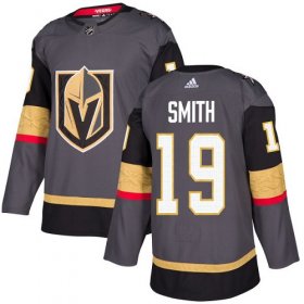 Wholesale Cheap Adidas Golden Knights #19 Reilly Smith Grey Home Authentic Stitched NHL Jersey
