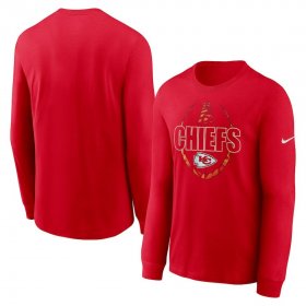 Wholesale Cheap Kansas City Chiefs Nike Icon Legend Performance Long Sleeve T-Shirt Red