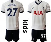 Wholesale Cheap Tottenham Hotspur #27 Lukaks Home Kid Soccer Club Jersey