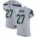 Wholesale Cheap Nike Seahawks #27 Mike Davis Grey Alternate Men's Stitched NFL Vapor Untouchable Elite Jersey