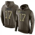 Wholesale Cheap NFL Men's Nike Los Angeles Chargers #17 Philip Rivers Stitched Green Olive Salute To Service KO Performance Hoodie