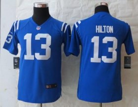 Wholesale Cheap Nike Colts #13 T.Y. Hilton Royal Blue Team Color Youth Stitched NFL Elite Jersey