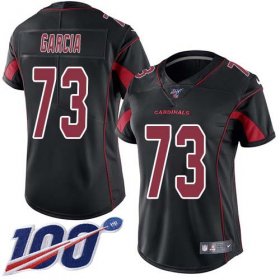 Wholesale Cheap Nike Cardinals #73 Max Garcia Black Women\'s Stitched NFL Limited Rush 100th Season Jersey
