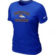 Wholesale Cheap Women's Nike Denver Broncos Heart & Soul NFL T-Shirt Blue