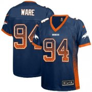 Wholesale Cheap Nike Broncos #94 DeMarcus Ware Blue Alternate Women's Stitched NFL Elite Drift Fashion Jersey