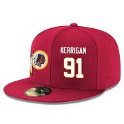 Wholesale Cheap Washington Redskins #91 Ryan Kerrigan Snapback Cap NFL Player Red with White Number Stitched Hat