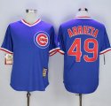 Wholesale Cheap Cubs #49 Jake Arrieta Blue Cooperstown Stitched MLB Jersey