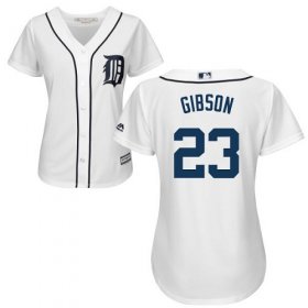 Wholesale Cheap Tigers #23 Kirk Gibson White Home Women\'s Stitched MLB Jersey