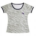 Wholesale Cheap Women's Nike Tennessee Titans Chest Embroidered Logo Zebra Stripes T-Shirt
