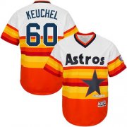 Wholesale Cheap Astros #60 Dallas Keuchel White/Orange Cooperstown Stitched Youth MLB Jersey