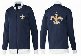 Wholesale Cheap NFL New Orleans Saints Team Logo Jacket Dark Blue_1