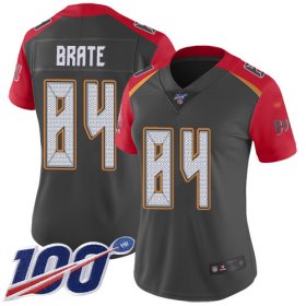 Wholesale Cheap Nike Buccaneers #84 Cameron Brate Gray Women\'s Stitched NFL Limited Inverted Legend 100th Season Jersey