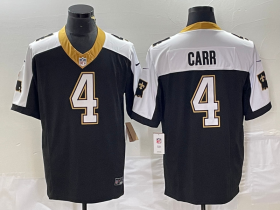 Wholesale Cheap Men\'s New Orleans Saints #4 Derek Carr Black 2023 FUSE 1987 Legacy Vapor Stitched Jersey