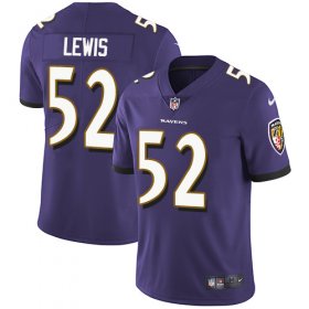 Wholesale Cheap Nike Ravens #52 Ray Lewis Purple Team Color Men\'s Stitched NFL Vapor Untouchable Limited Jersey