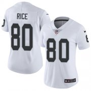 Wholesale Cheap Nike Raiders #80 Jerry Rice White Women's Stitched NFL Vapor Untouchable Limited Jersey