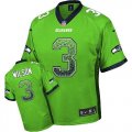 Wholesale Cheap Nike Seahawks #3 Russell Wilson Green Men's Stitched NFL Elite Drift Fashion Jersey
