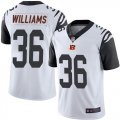 Wholesale Cheap Nike Bengals #36 Shawn Williams White Men's Stitched NFL Limited Rush Jersey