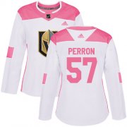 Wholesale Cheap Adidas Golden Knights #57 David Perron White/Pink Authentic Fashion Women's Stitched NHL Jersey