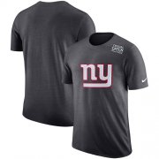 Wholesale Cheap NFL Men's New York Giants Nike Anthracite Crucial Catch Tri-Blend Performance T-Shirt