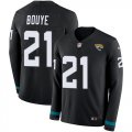 Wholesale Cheap Nike Jaguars #21 A.J. Bouye Black Team Color Men's Stitched NFL Limited Therma Long Sleeve Jersey