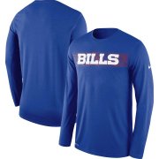 Wholesale Cheap Buffalo Bills Nike Sideline Seismic Legend Long Sleeve T-Shirt Royal