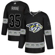 Wholesale Cheap Adidas Predators #35 Pekka Rinne Black Authentic Team Logo Fashion Stitched NHL Jersey